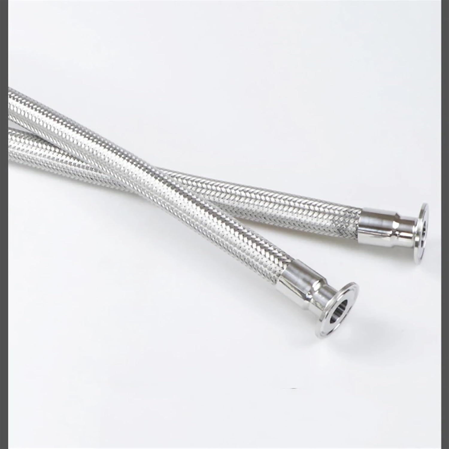1.5" Tri Clamp 38mm Pipe OD 200-700mm Braided Soft Tube Bellow for Homebrew SUS316L(Size:700mm)