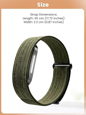 Nylon Band Compatible with Hume Band 2.0, Breathable Replacement Strap with Hook-and-Loop Closure, Micro-Adjustable Loop for Fitness Tracker