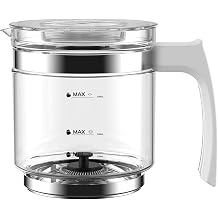 Morpilot White Glass Cup Accessories for Milk Frother HS001 HS010-G HS010-S Series