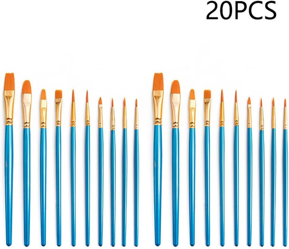 Oil Brush Palette 22 Sets 20 Pearl Nylon Wool Wood Oil Brushes