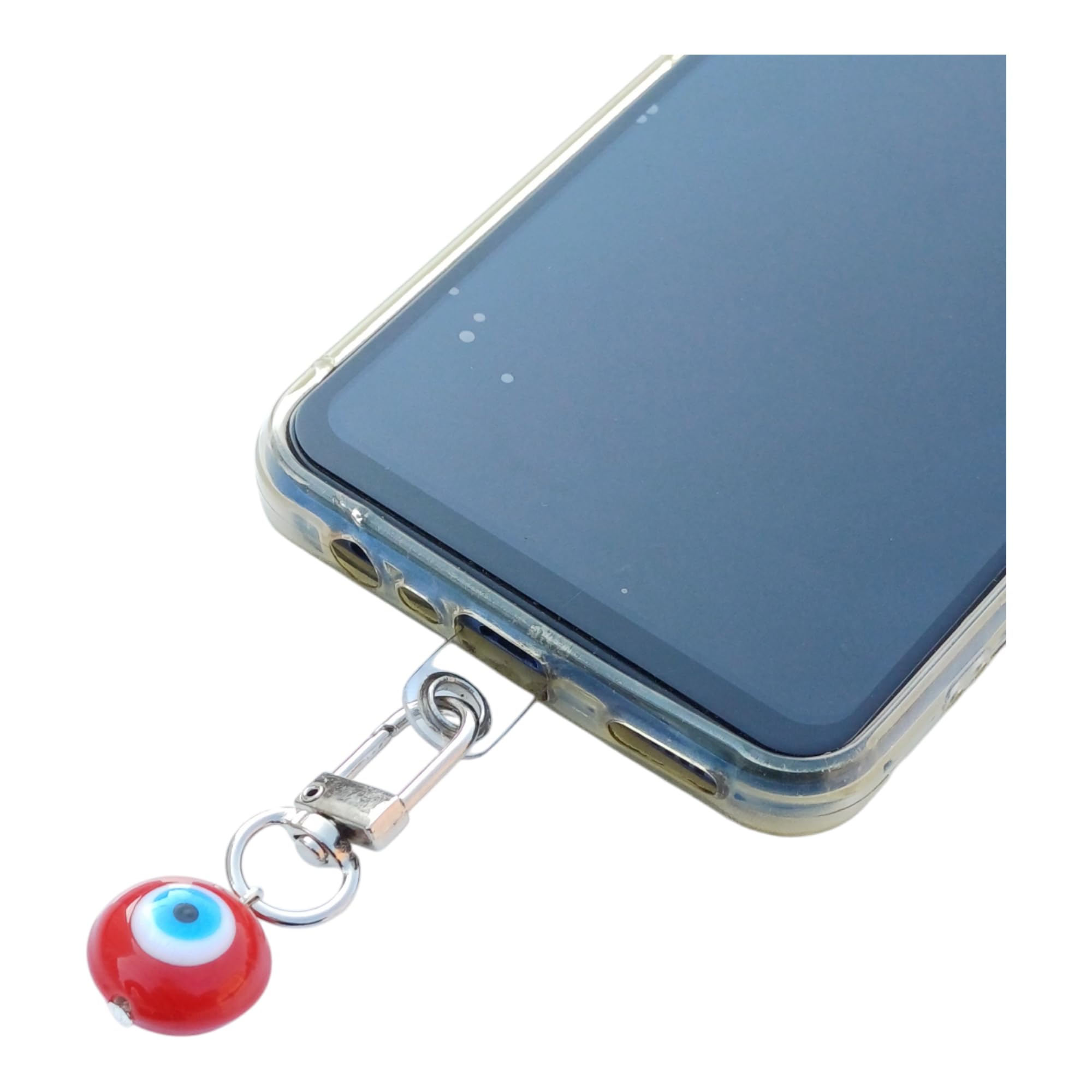 Evil Eye Phone Charm Red Glass Bead Mobile Accessory Hanging Pend | Adds a stylish decorative touch to phones, tablets, cameras, keychains, bags-image-33