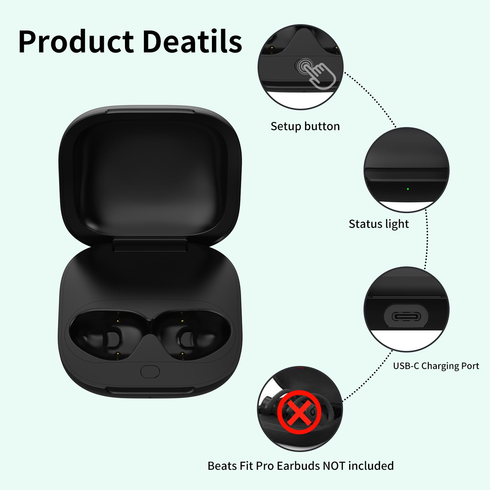 Amazon | Beats Fit Pro対応充電ケース、USB-C Port Beats Fit