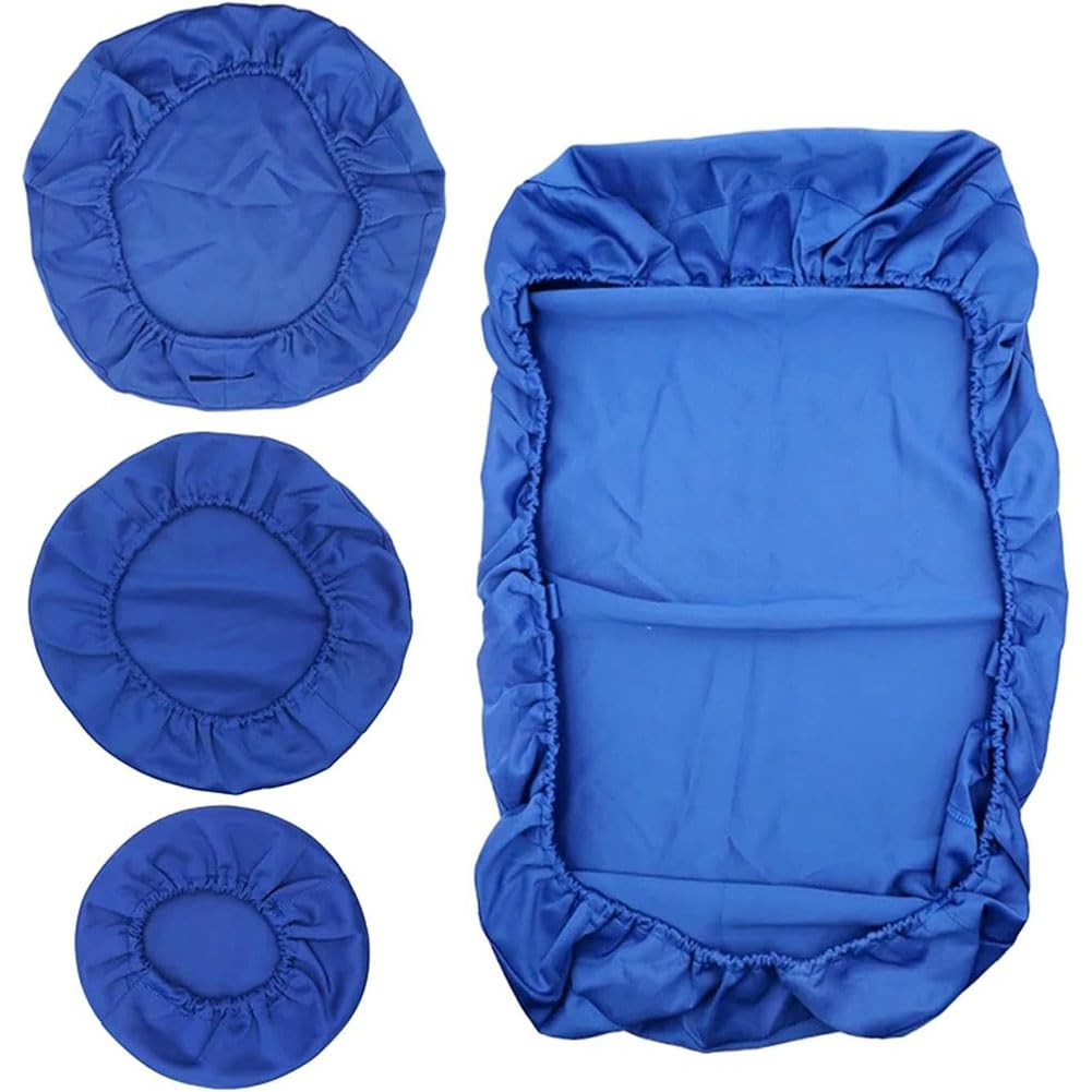 Fundas elásticas Impermeables para Silla Dental, 4 Piezas, con Respaldo y Accesorios universales, para Cama de Masaje, reposacabezas y Asiento (Azul Oscuro)