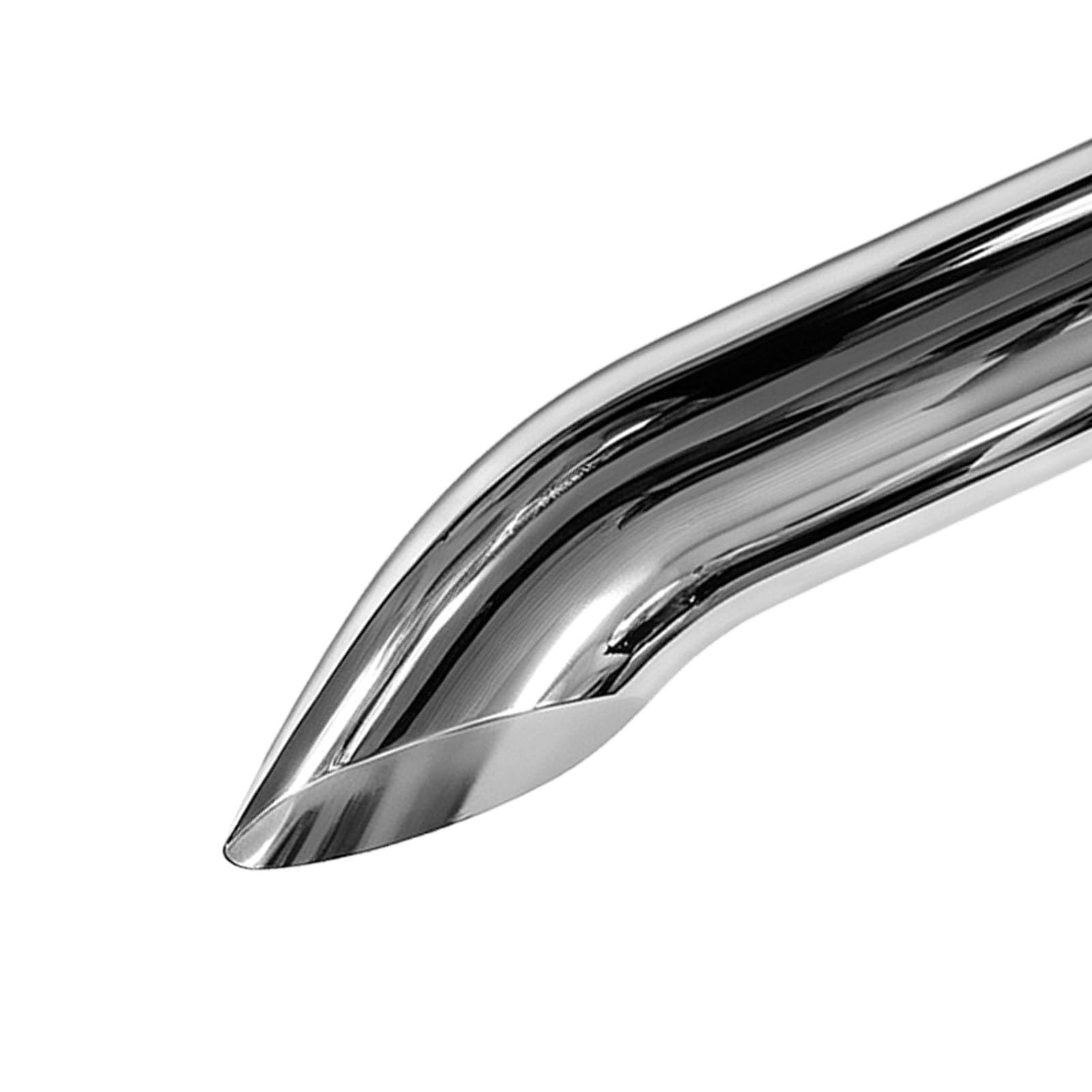 Fydun Tłumik Rury Wydechowej Motocykla, Niskoprofilowy, ze Stali (SILVER)