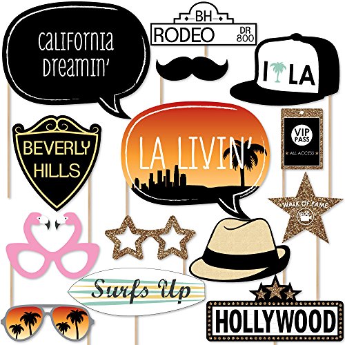 Big Dot Of Happiness La Livin’ - Hollywood California Party Booth Props Kit - 20 Count #TOP20