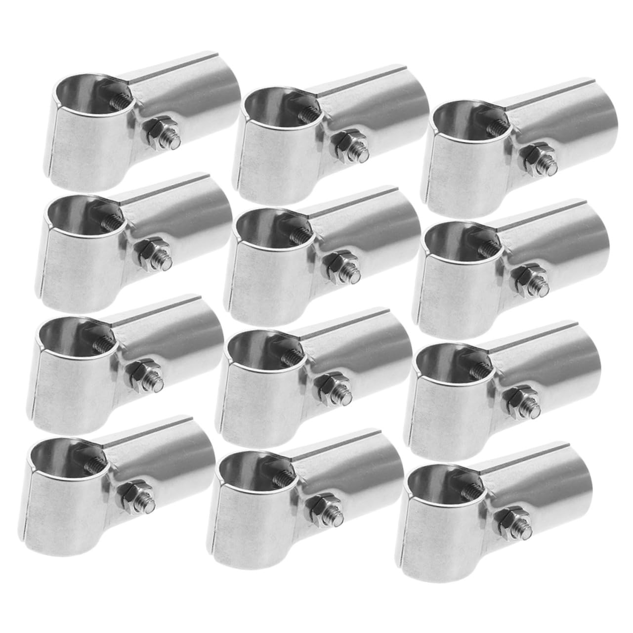 Connecteurs Orientables pour Tubes de Clôture, 12 Colliers de Serrage T en Inox Anti-Usure