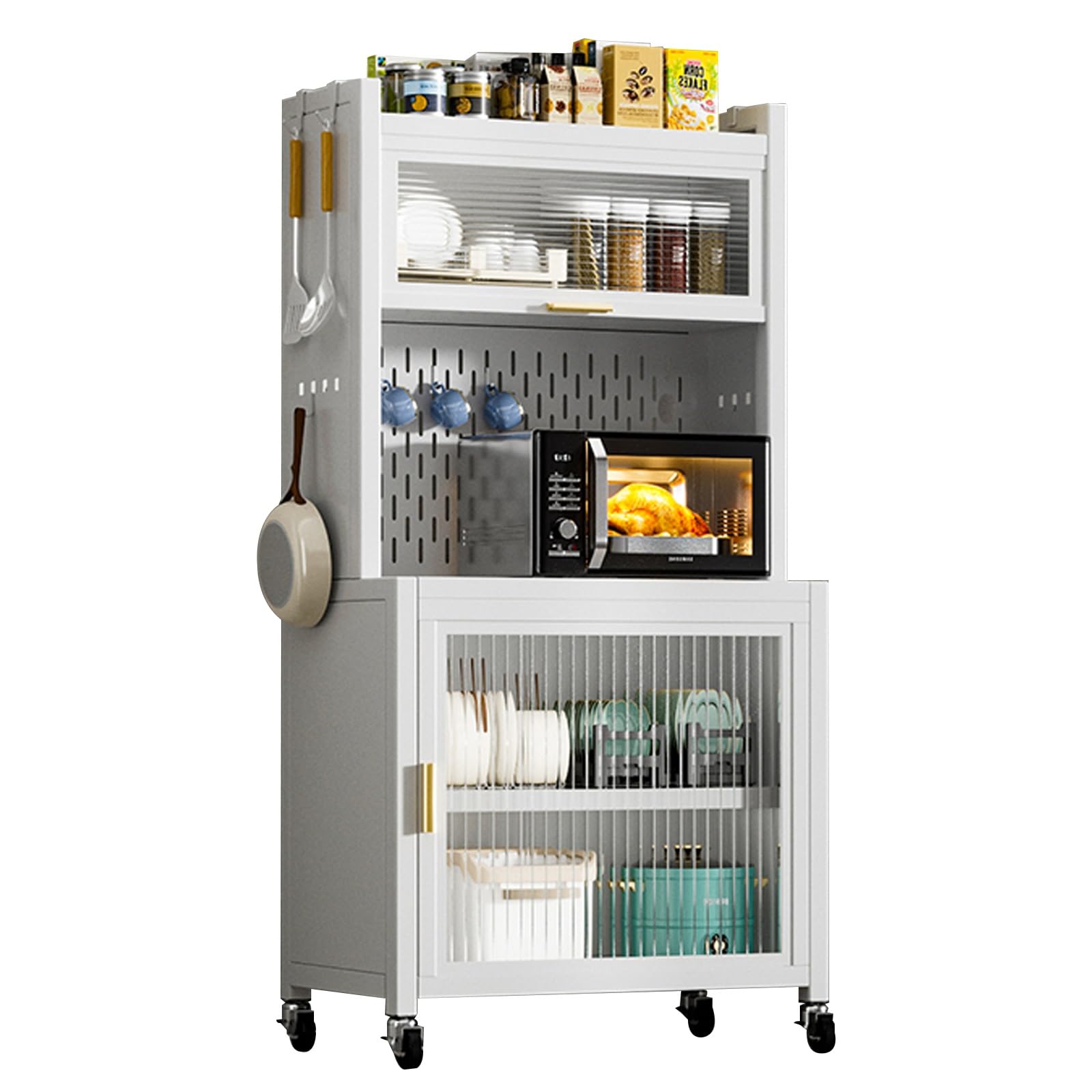 Étagère de rangement de cuisine pour bar à café et organisation des poêles