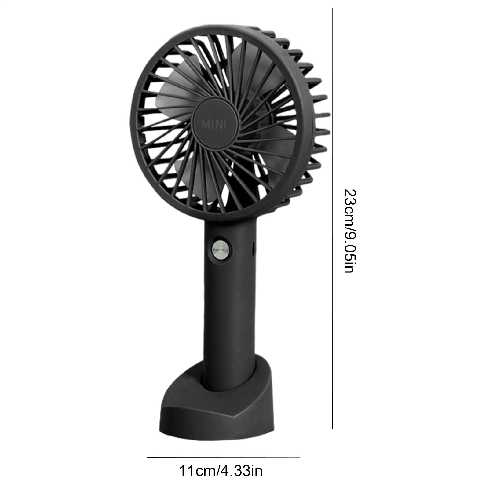 Generico Tragbarer Ventilator – tragbarer Ventilator – persönlicher tragbarer Fan | Kühlung mit 3 Geschwindigkeitsstufen mit Ladestation für Zuhause, Camping, Reisen, Büro, Schlafzimmer, Outdoor, Ven