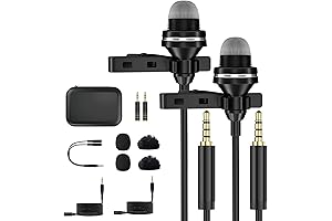 Plug and Play Lavalier Microphone for iPad, iPhone, ASMR Mics with 9.84ft...
