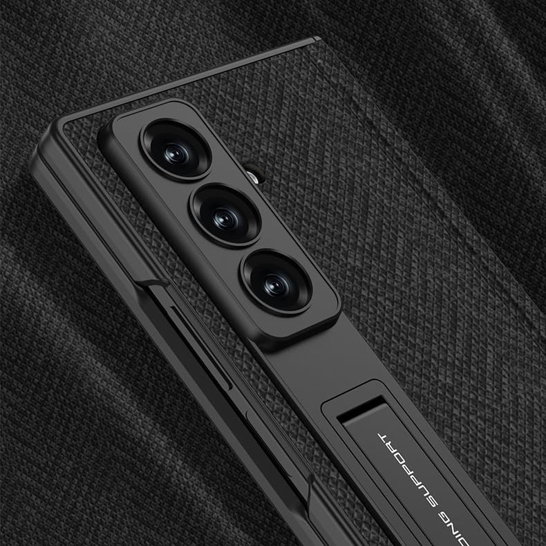 Custodia in pelle resistente per il tempo libero compatibile con Samsung Galaxy Z Fold 8 Ultra (nero)