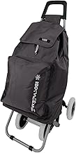 Vida cv612 Charriot de Course 4 Roues Caddie marché Poussette Pliable Grosse contenance (Noir)