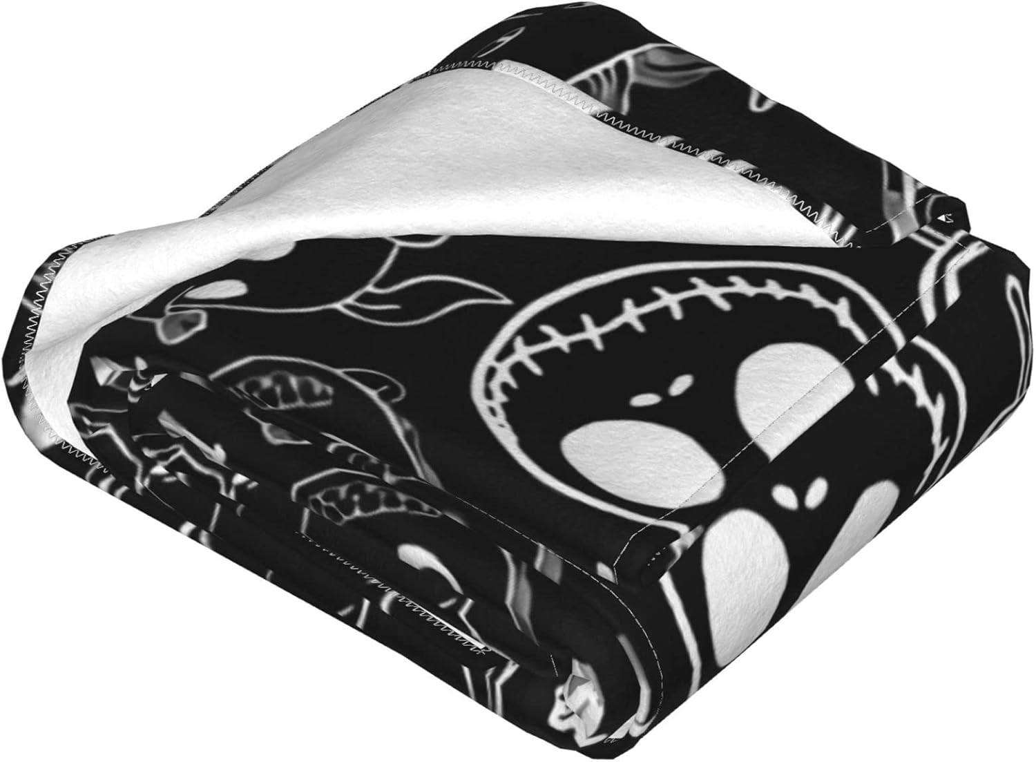 Rcofrwe Scary Christmas Throw Blanket Couch Bed Sofa Soft Lightweight Warm Cozy Flannel Fleece Bed Blanket Microfiber Furry Fluffy Beds Decoration