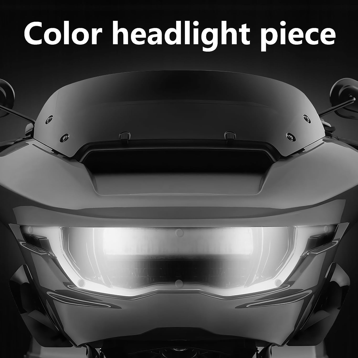 Motorcycle Headlight Guard Waterproof Front Headlamp Protection Cover for CVO Road Glide FLTRXSE 2023-2024 Road Glide/ST 2024 Accessories Decoration Shield (Smoky Gray)