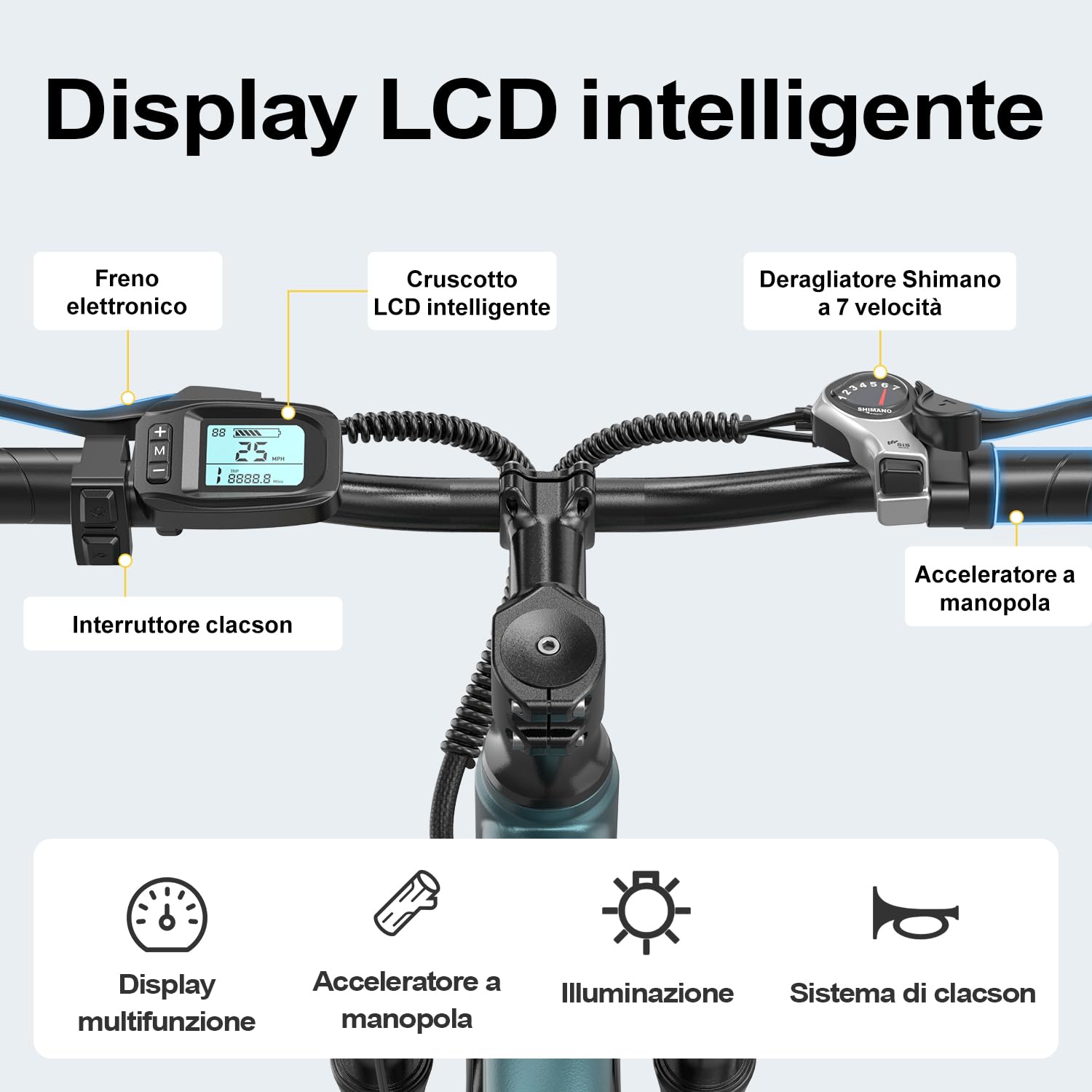 E Bike Herren mit 36V 10Ah Batterie, 7-Gang Getriebe mit LCD-Display, 250W Motor & 25km/h, 80km Langstrecke, 24/26 Zoll Pendler Elektrofahrrad für Erwachsene (26 Zoll GT300 Black)
