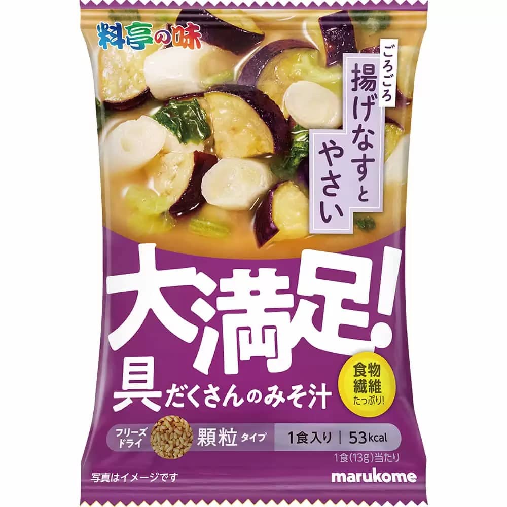 Amazon | マルコメ フリーズドライ 顆粒 大満足 みそ汁なすと野菜 具だ 