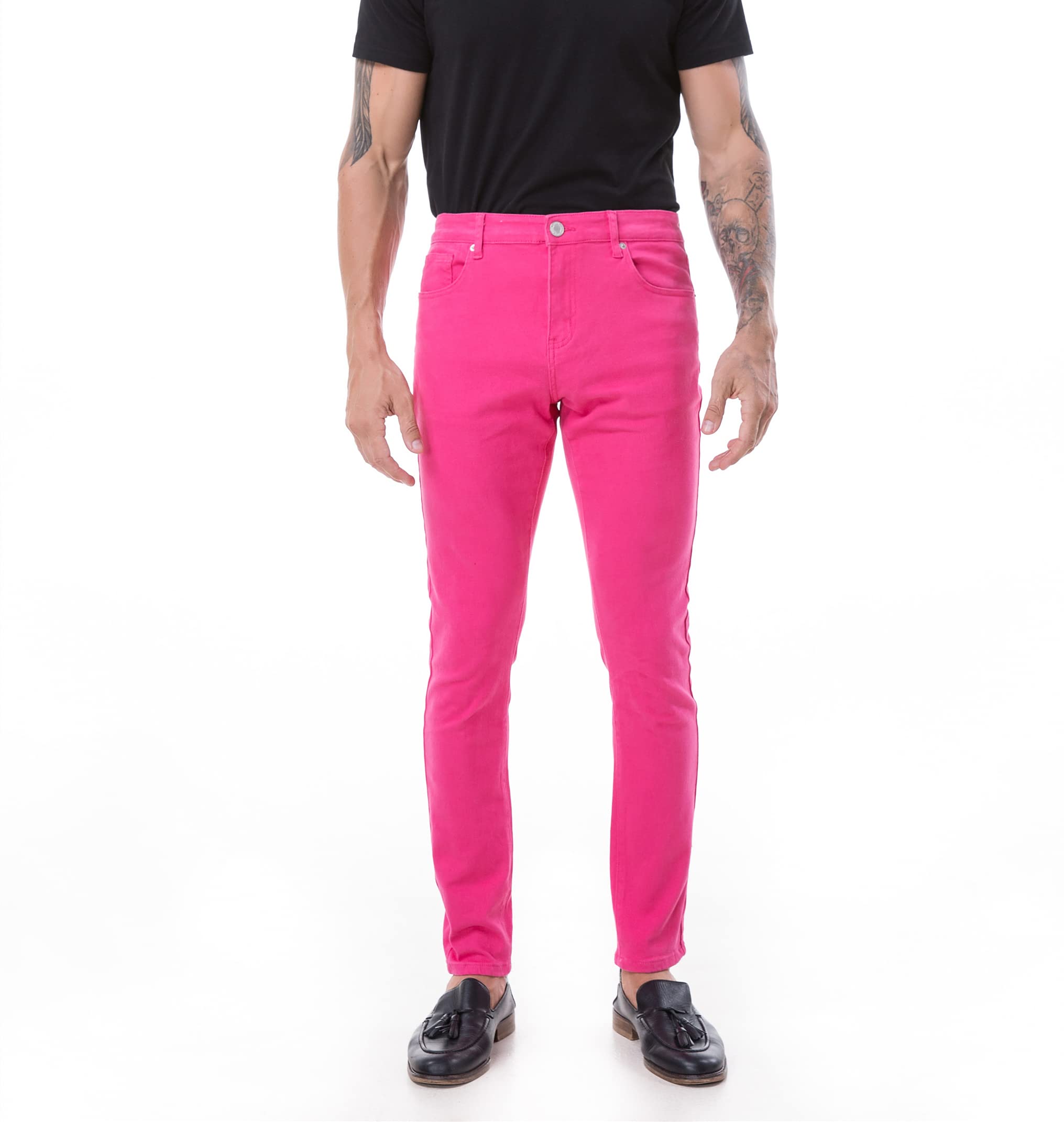 ABSECAI Mens Jeans Pants Skinny Slim Fit Comfy Fashion Denim Stretch Fit