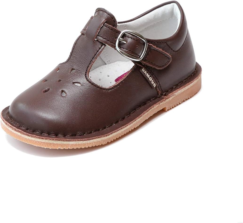 Amazon.com | Joy Classic Leather Stitch Down T-Strap Mary