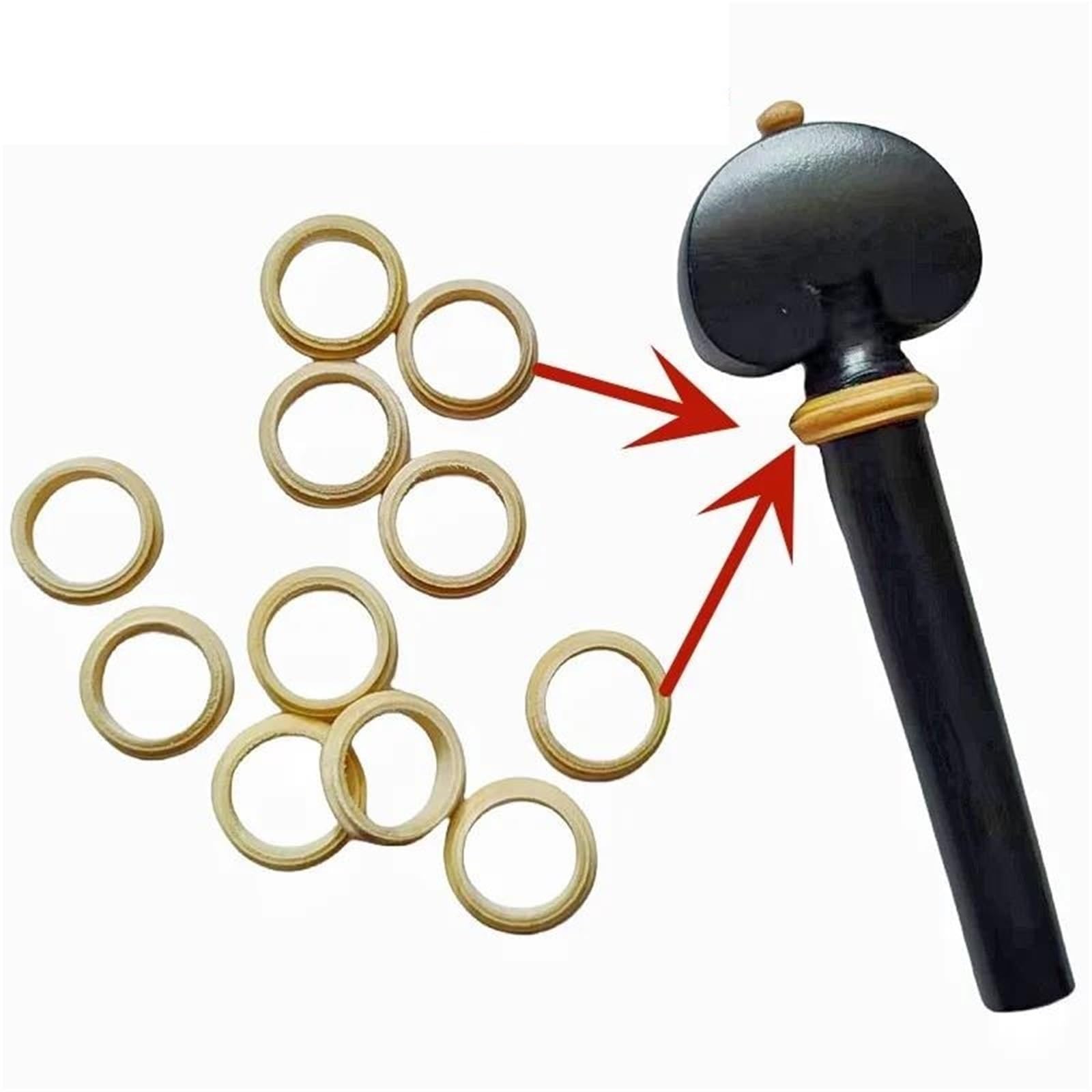 Akcesoria Do Skrzypiec Dla Początkujących Pierścienie Do Strojenia Skrzypiec Z Bukszpanu Pełnowymiarowe Akcesoria(100pcs violin)