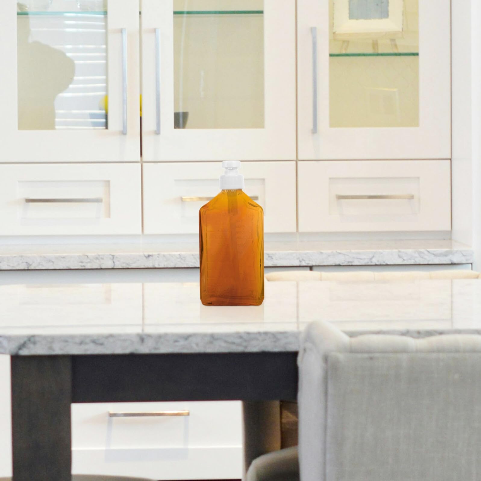 Botella de Vidrio para Jarabe con Dispensador de Bomba Diseño Transparente Resistente para Cocina Cafetería y Repostería Dispensador Práctico y Decorativo para Jarabes y Miel