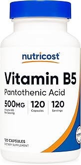 Nutricost Pantothenic Acid (Vitamin B5) 500mg, 120 Capsules