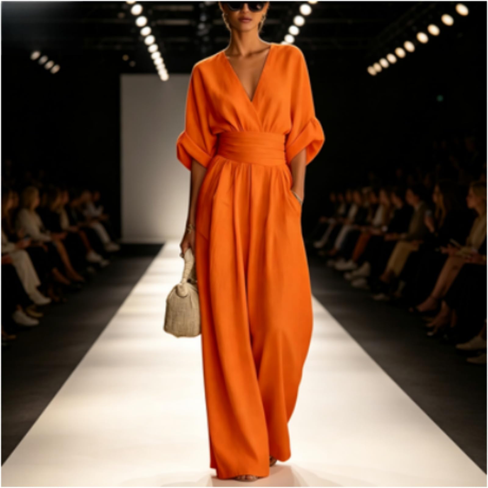 Genérico Mono de verano para mujer 2026, con cintura ajustada y bolsillos, tallas S-5XL, ideal para la mayoría de las ocasiones, como fiestas y vacaciones.