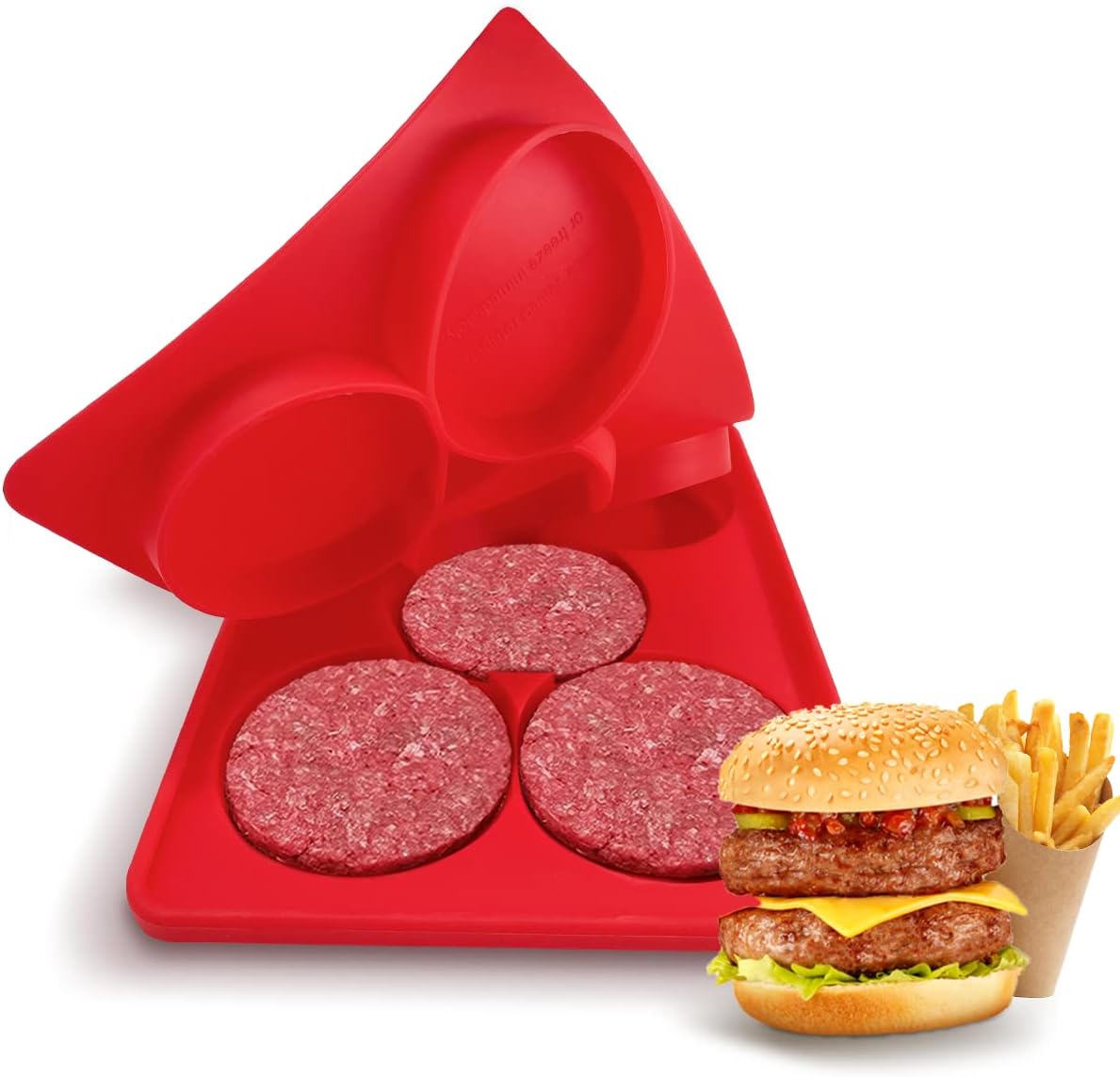 MYLAIM Hamburger Patty Maker,Silicone Burger Press And