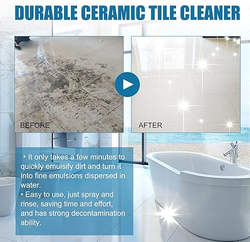Miniatura 3 de Pulverizador limpiador de lechada de azulejos de 3.4 fl oz, limpiador de lechada definitivo para suelos de azulejos, hace que la limpieza de lechada