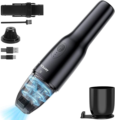 Aspirador de mano inalámbrico - Succión de 16000 Pa y motor sin escobillas para limpieza recargable ligera y portátil en el hogar