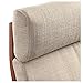 IKEA Poäng Armchair, Wood, Medium Brown, Hillared Beige