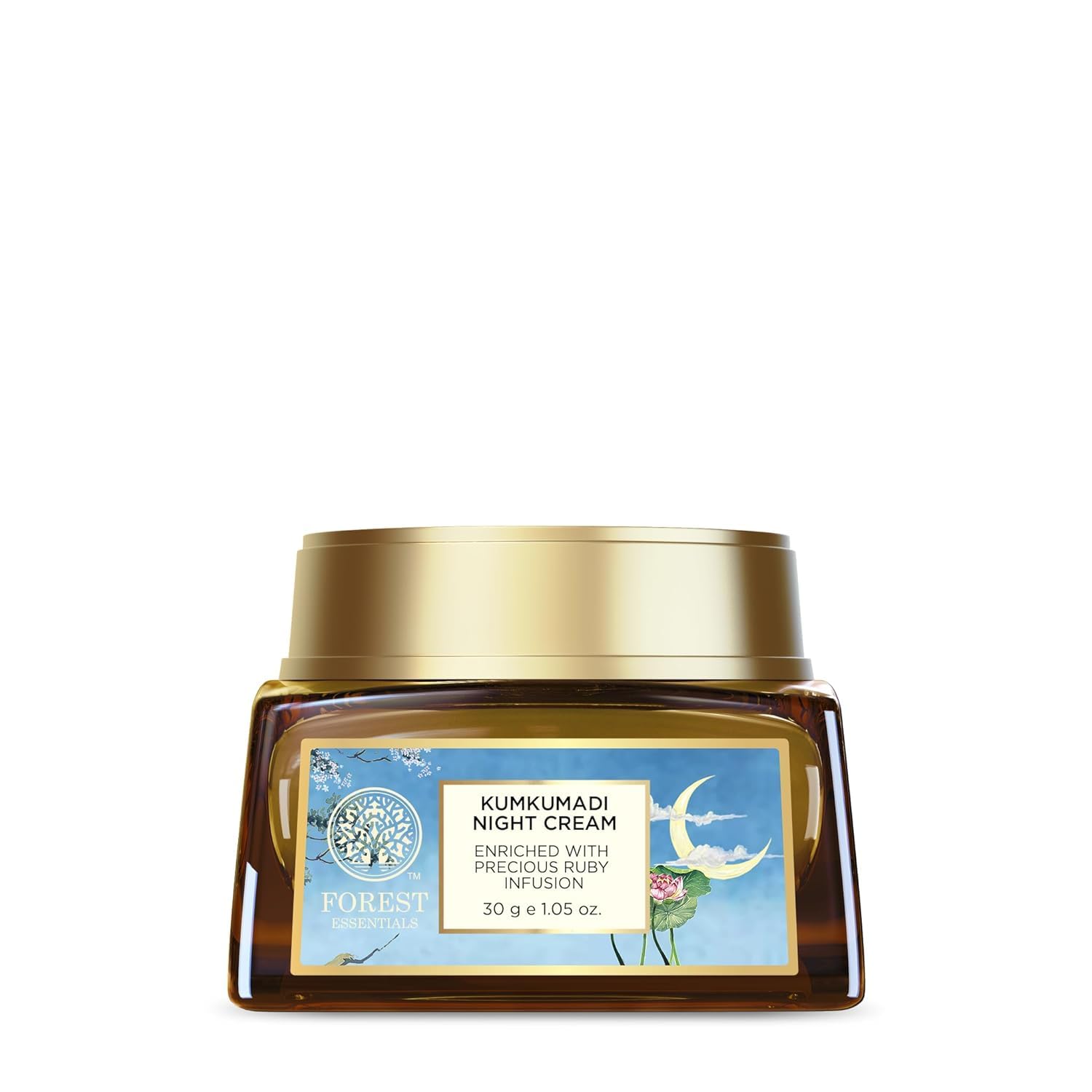 Forest Essentials Kumkumadi Night Cream | Ayurvedic Face Cream with Vitamin C | For Pigmentation & Acne Scars | With Kumkumadi Tailam