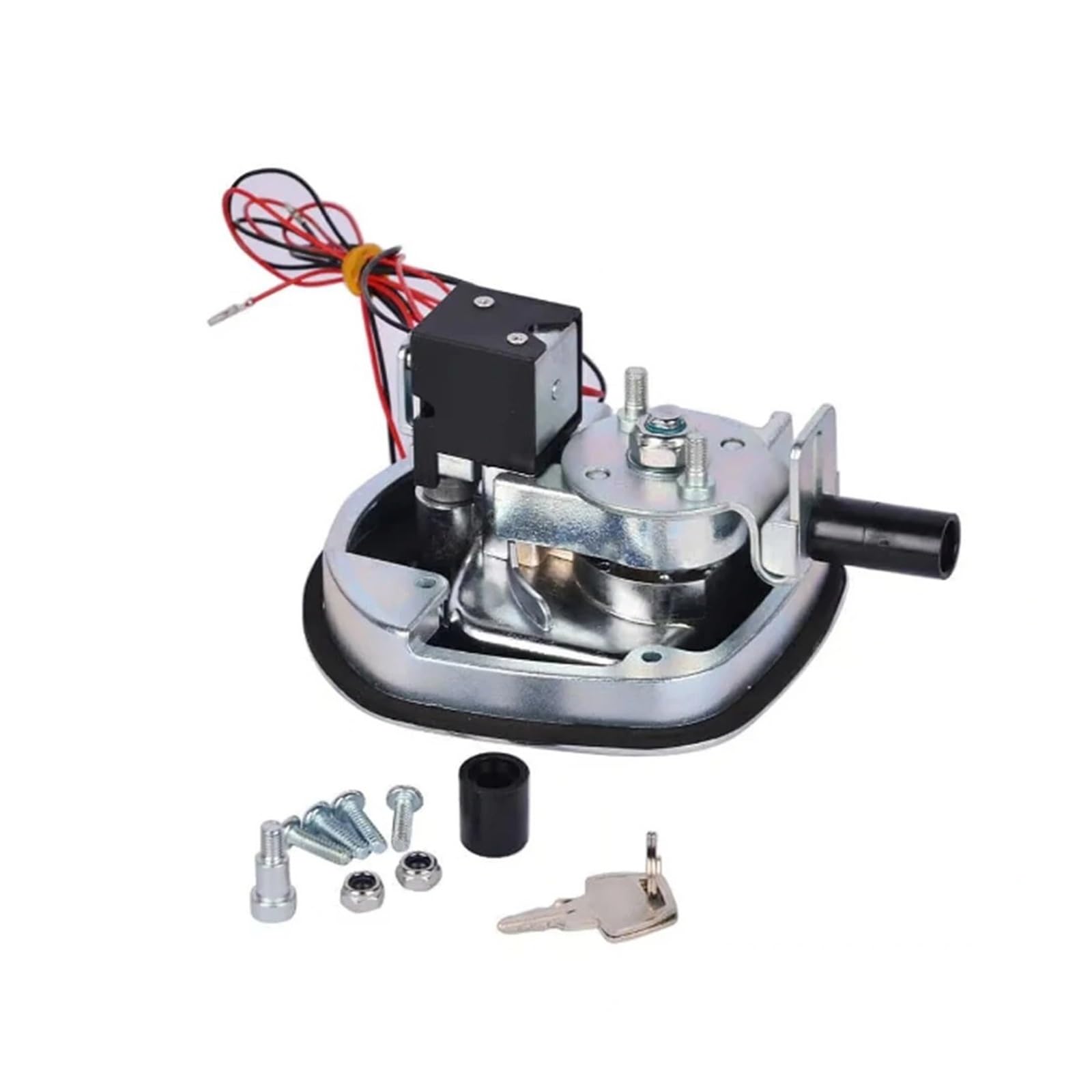 Maniglia Chiusura Centralizzata Elettrica per Serratura Meccanica Pieghevole Stile T A Coda Balena per Accessori Auto per Rimorchio Fuoristrada(Black)