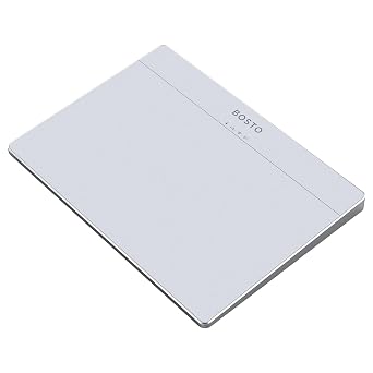 SHUAIGUO BOSTO T02 Wired and Wireless Touchpad 2.4G &BT & USB Ultra Slim Tempered Glass Surface Design Portable Trackpad Multi-Touch Navigation for Desktop Computer Laptop PC User Compatible with