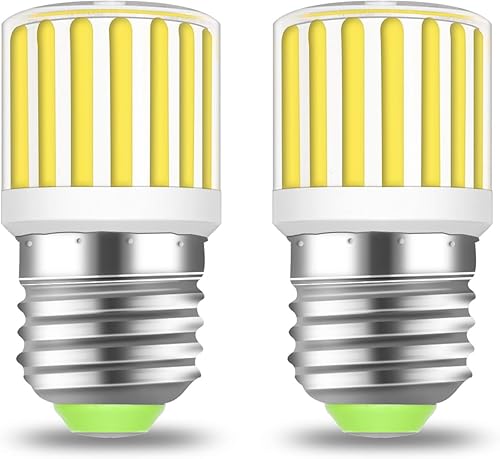 Paquete de 2 bombillas LED para refrigerador de 40 a 60 vatios equivalentes a 120 V, bombilla A15 para electrodomésticos, luz diurna 5000 K para