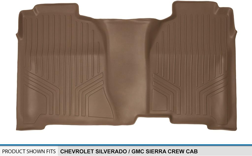 SMARTLINER Custom Fit Floor Mats 2nd Row Liner for 2014-2018 Chevrolet Silverado 1500 - Image 3