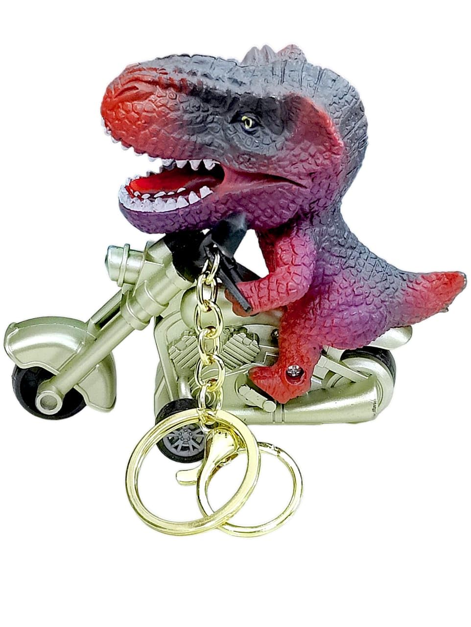 AMANVANI Dinosaur Bike Keychain For Boys | Return Gifts For Kids | Key-ring For Bike, Car, Luggage, Backpack, Office | Key accessories | Gift For Men | Animal Keyring for Boys-image-26