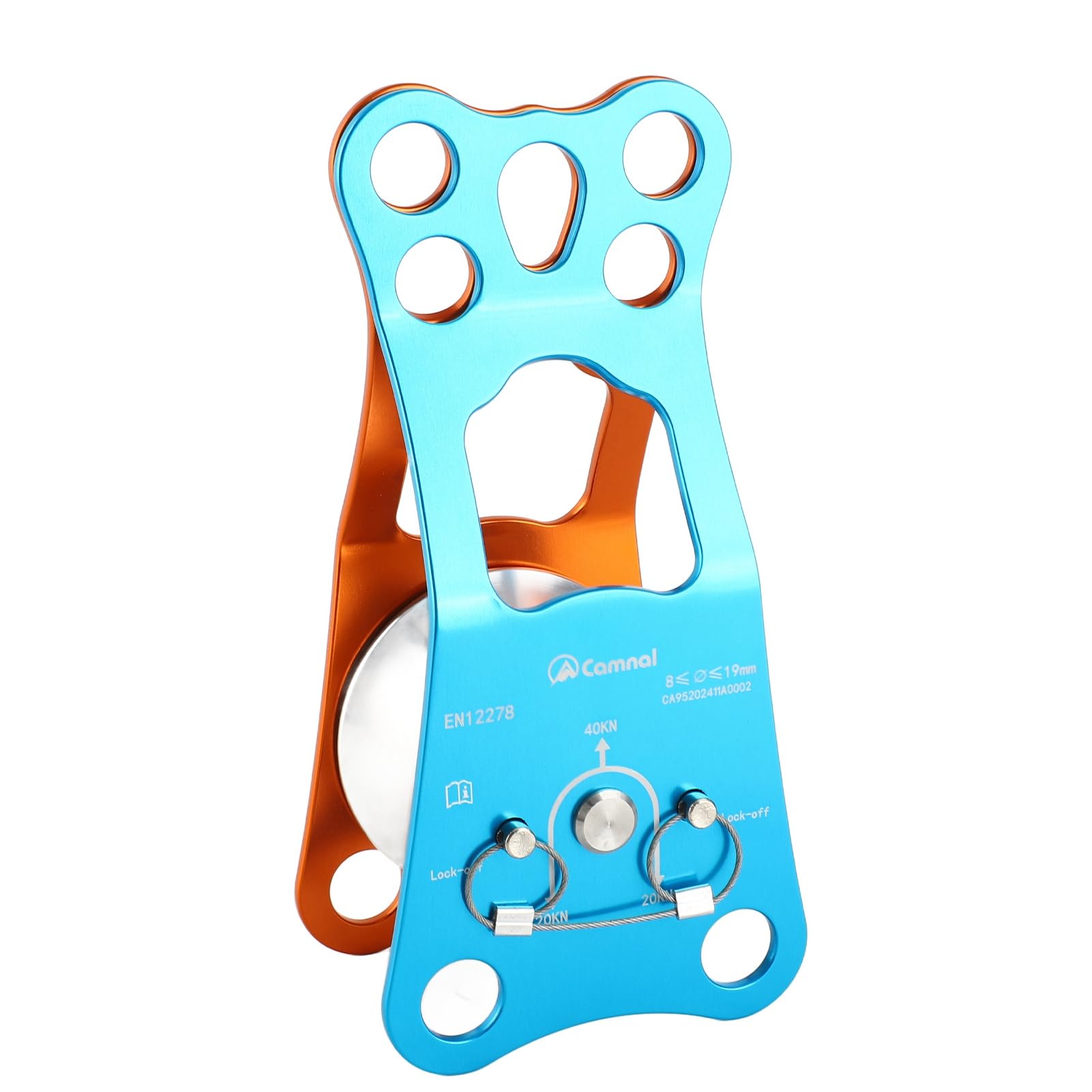 Polea de Escalada en Roca de 60 Mm, Polea de una Sola Resistente de 40 KN con Rodamientos de Bolas Sellados y Aluminio de Aviación 7075, para Trabajos a Gran Altitud,