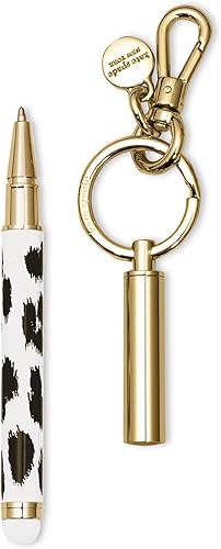 Miniatura 3 de Kate Spade New York Bolígrafo de tinta de metal con punta de lápiz capacitivo, bolígrafo de tinta negra, leopardo moderno