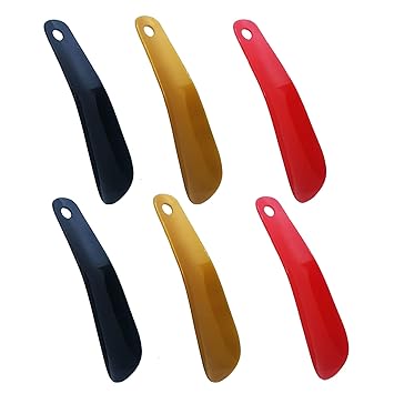 6 Pack Plastic 6.3" Shoe Horn Travel Shoehorns, Plastic Shoehorn, for Men, Women, Kids, Seniors, Pregnancy