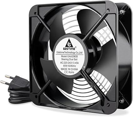 Ventilateur PC 60mm 230V – Double Roulement à Billes, 5000 Tr/min – Pour Refroidissement Boîtier, Serveur, Etc.