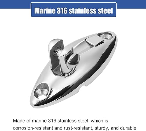 Miniatura 4 de Bisagra giratoria superior Bimini de liberación rápida para barco, rotación de 360 grados, acero inoxidable 316 sólido, hardware superior Bimini