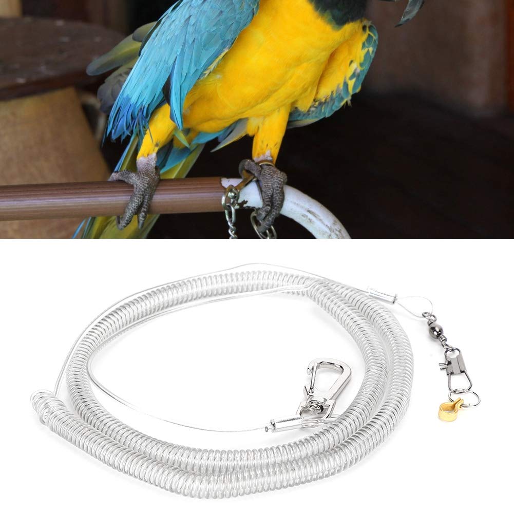 Zerodis Bird Flying Rope, Parrot Bird Anti-bite Outdoor Flying Training Traveling Walking Rope for Macaw African Greys Parakeet(4.5mm)