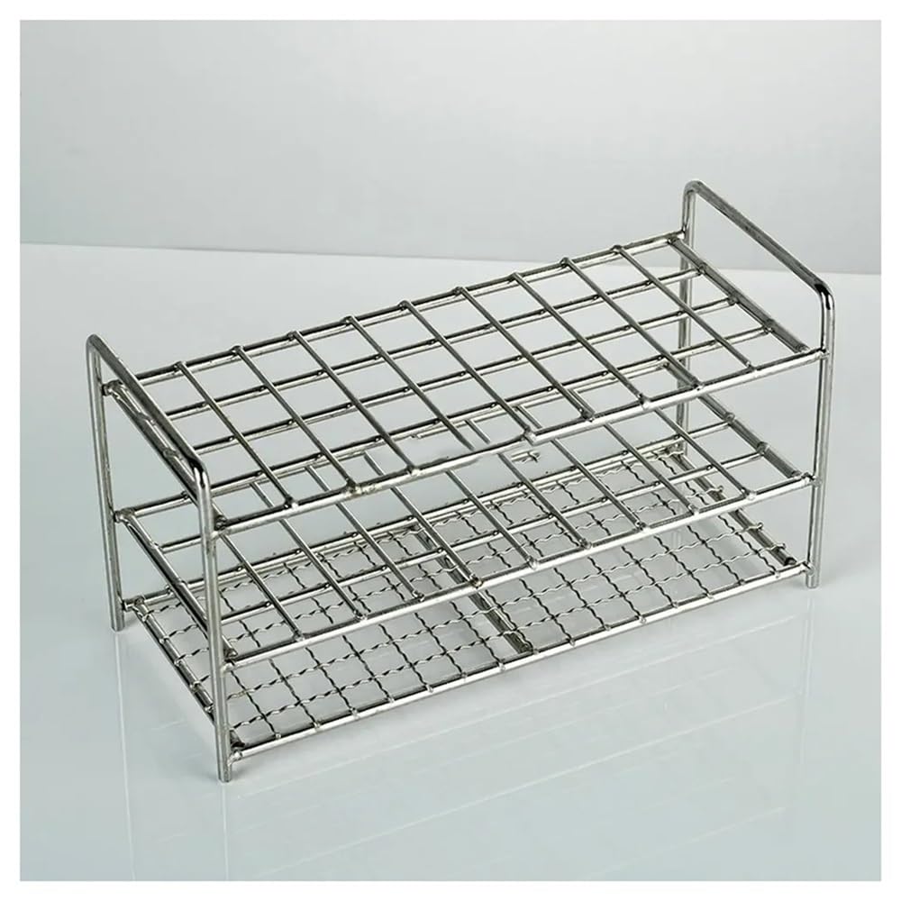 Laborglaswaren 1 STÜCKE Labor Edelstahldraht 40 Löcher/50 Löcher Centritube Halter Rohr Rack for Loch Size13/16/17/19/21/26/30/32mm Rohre(40mm 40holes)