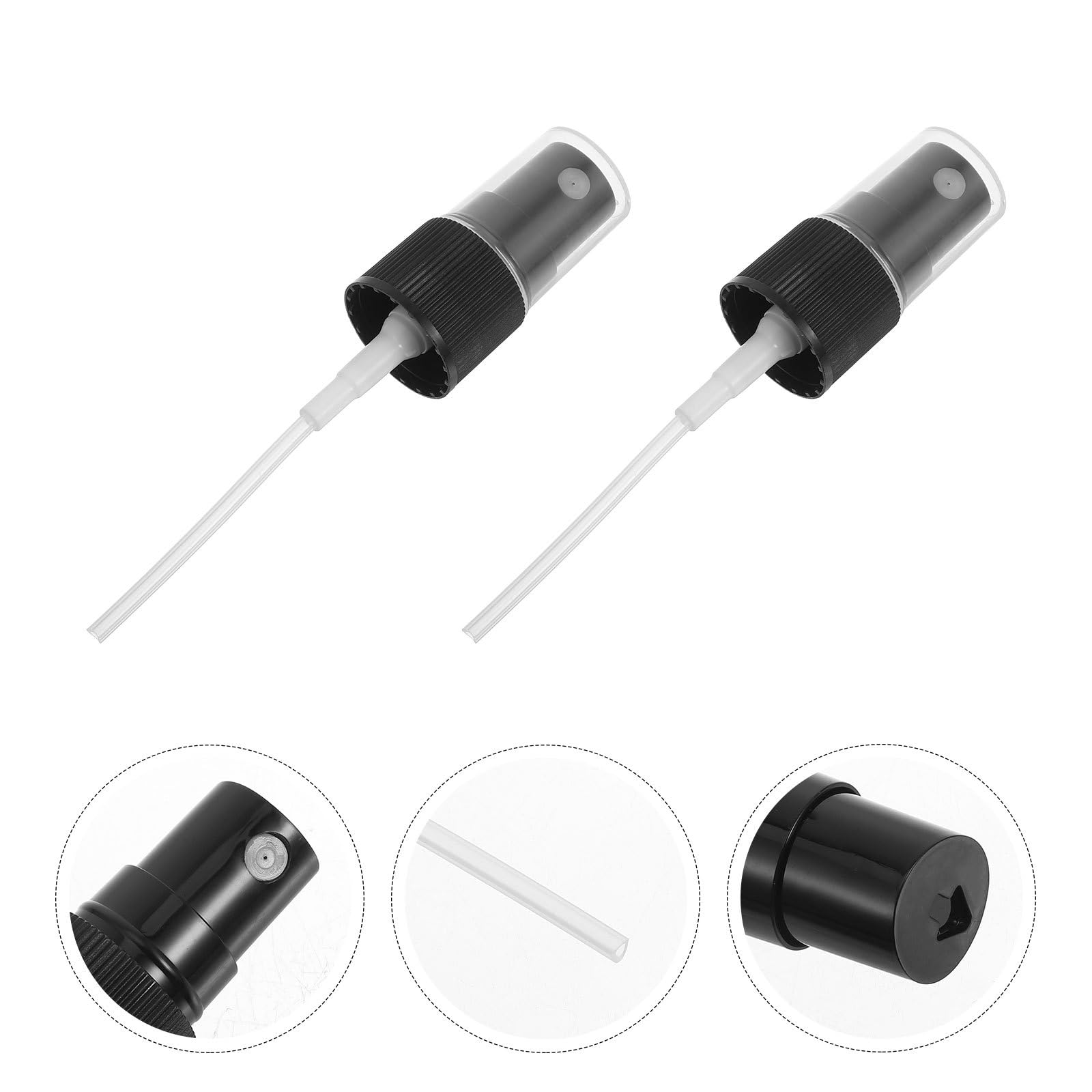 ABOOFAN Lot de 20 Embouts de Pulvérisation Noir 18 Mm pour Flacons Vaporisateurs Parfum, Recharge pour Pompe à Parfum, Accessoires Beauté Compacts et Légers, Adaptés Voyage, Matériau