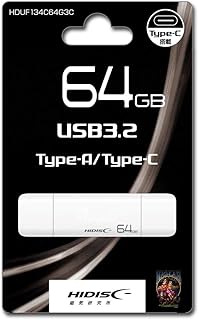 HIDISC USB3.2 Gen2 Type-C 存储器 搭载Type-A连接器 HDUF134C64G3C