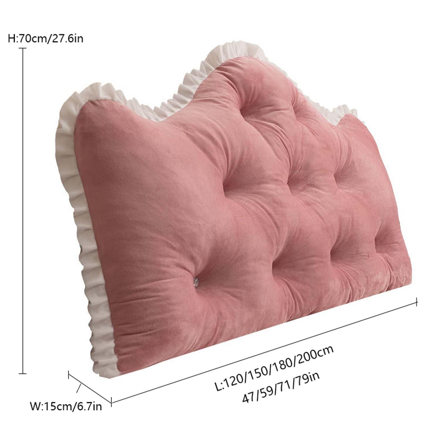 Almohada de lectura estilo princesa, cojín de cuña grande para apoyo de espalda y posicionamiento, funda extraíble de 59 pulgadas, cojín amarillo para mayor comodidad y estilo