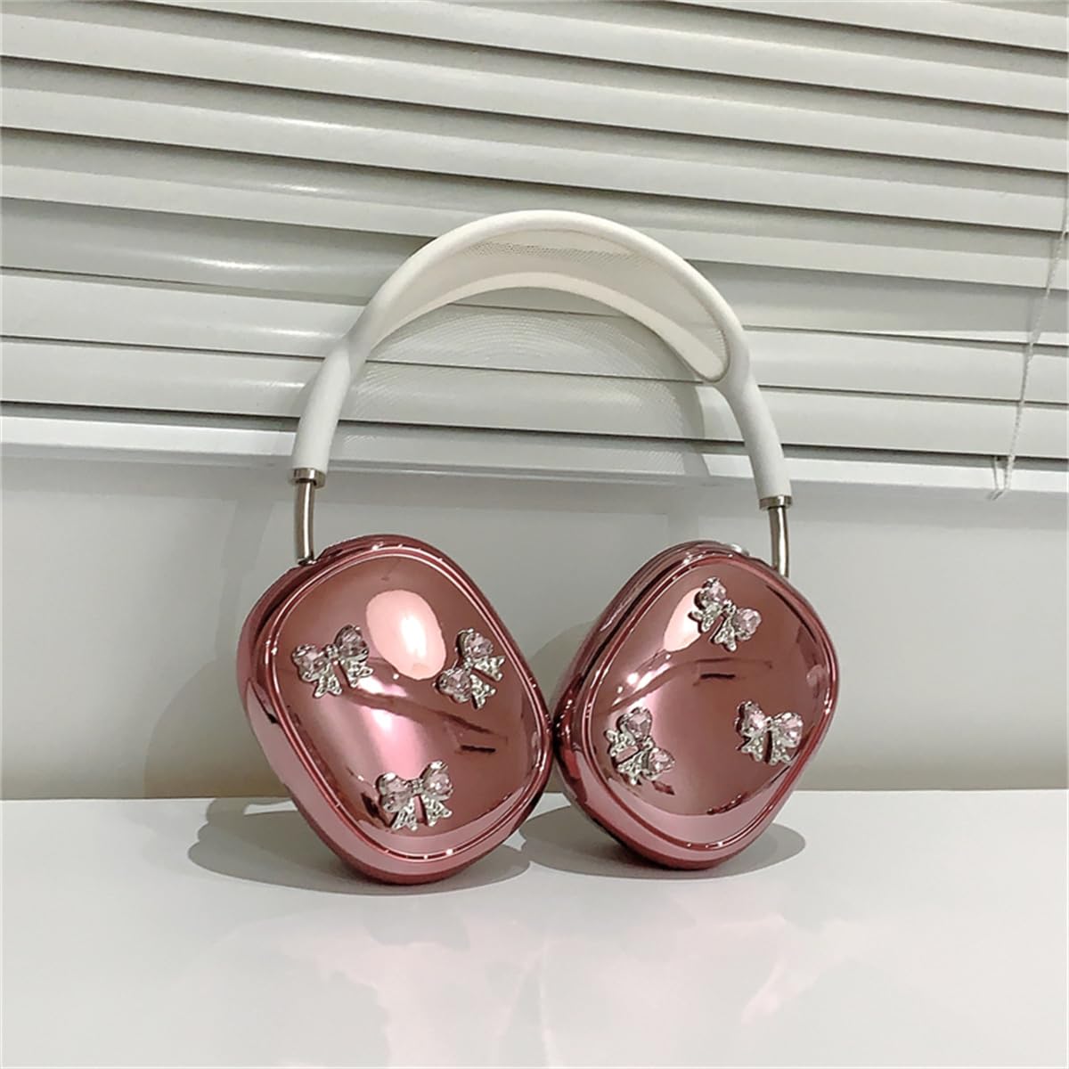 Amazon | AirPods Max用メッキシルバーヘッドホンケース、女の子や女性