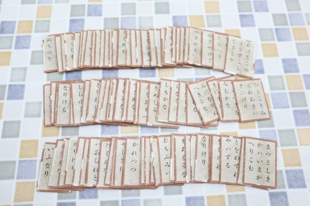 Amazon | レトロ レア アンティーク｜木箱 百人一首 カルタ 一組