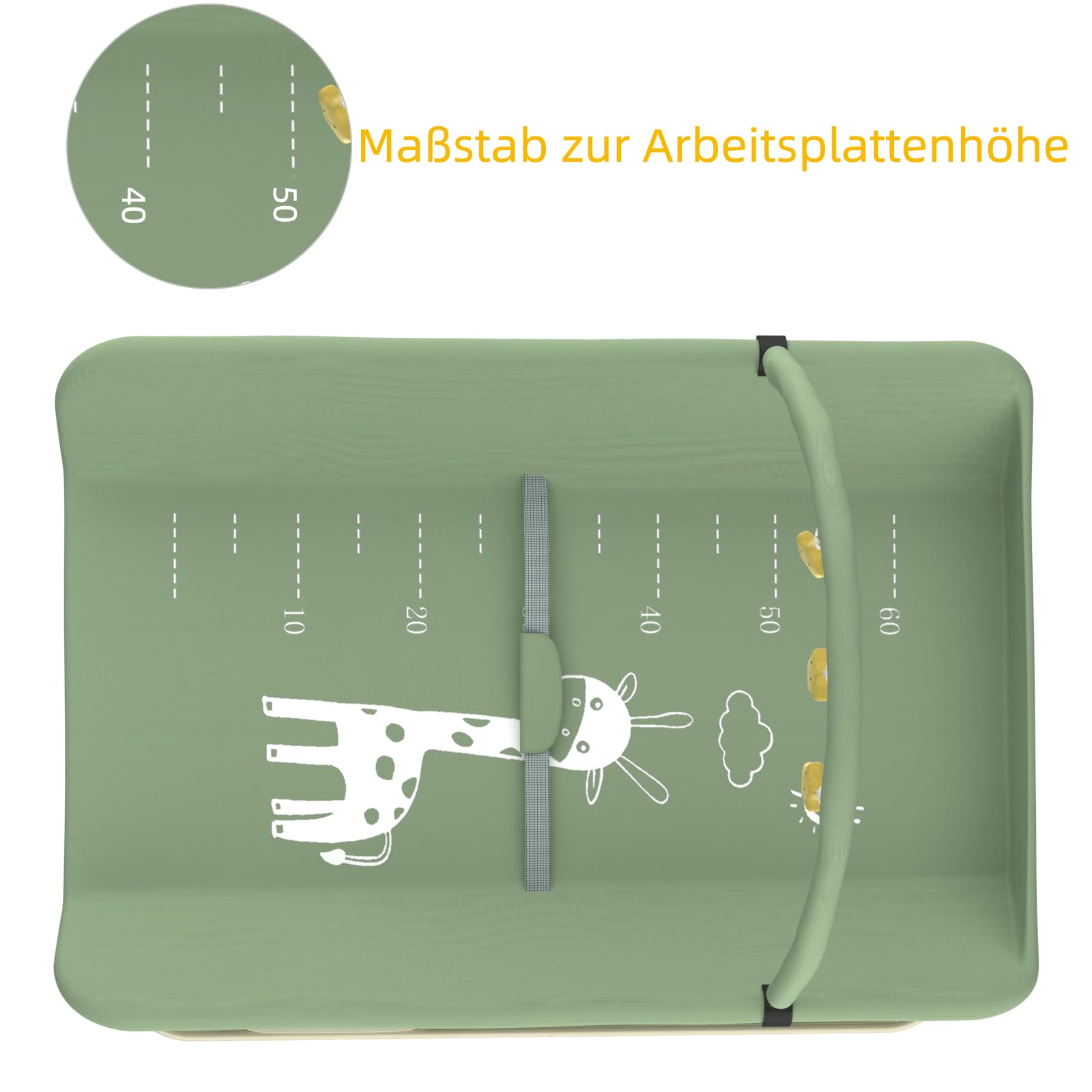 homewell 2 in 1 Baby Wickelkombi Spielzentrum, Höhenverstellbar, mobiler Wickeltisch klappbare mit Spielständer Sicherheitsgurt Aufbewahrungskorb Wickelauflage (Grün)