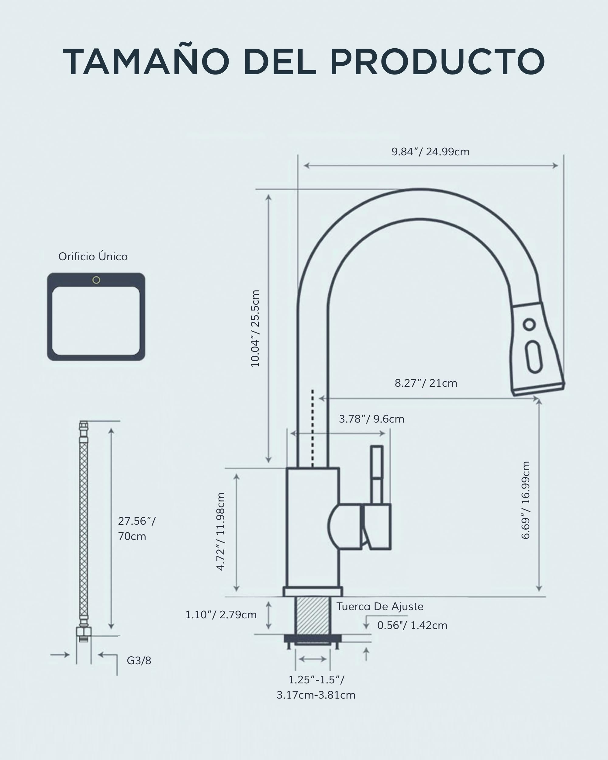 FORIOUS Grifo Cocina Extraible, Grifo Cocina Fregadero con 3 Modos Giratorio a 360° Torneira Cozinha Monomando, Acero Inoxidable