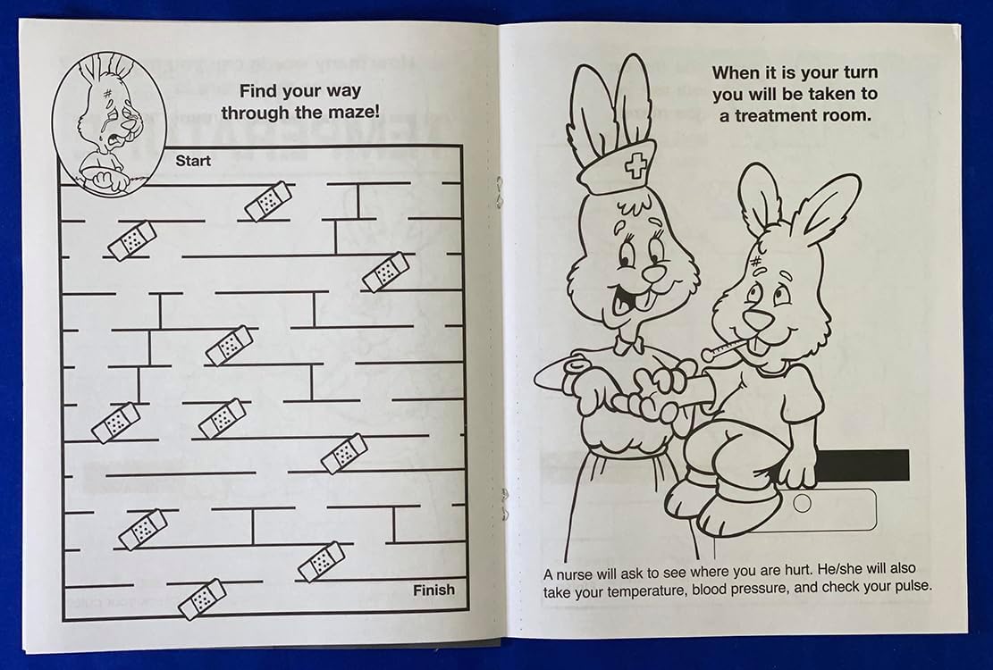 ZOCO – Custom Emergency Room (ER) Coloring Books for Kids (250 Bulk Pack, Without Crayons) – Learn About Hospitals, Doctors & Nurses – Educational Activity Book for Hospital Visits